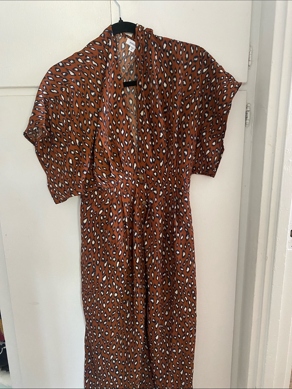 mittoshop Brown Animal-Print Maxi Dress